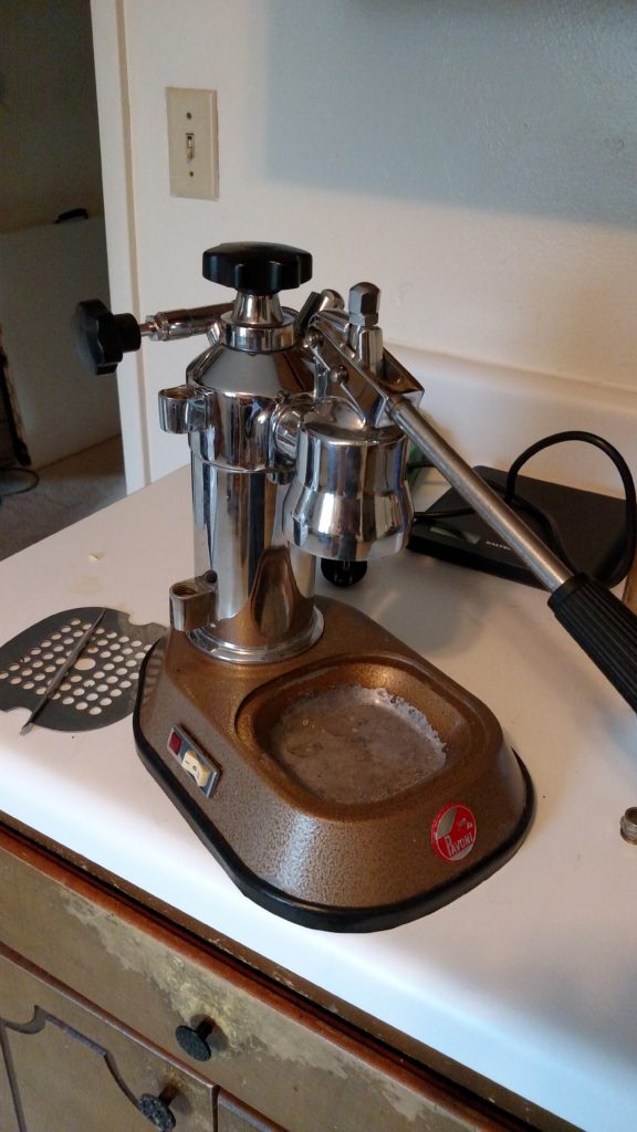 Shiny espresso machine